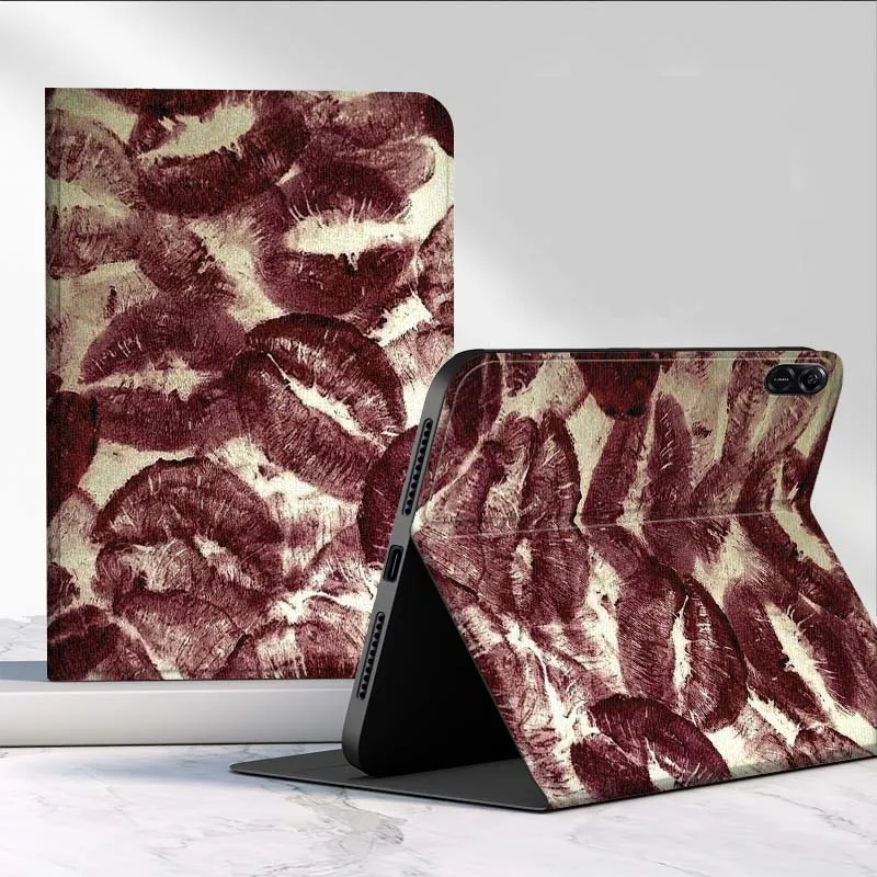 ريترو ليوبارد طباعة الشفاه ل الشرف الوسادة ماجيك GT GT2 6 X8 V7 V8 X9 8 9 13 X8a X9a Pro 10 12.1 12.5 بوصة اللوحي #1