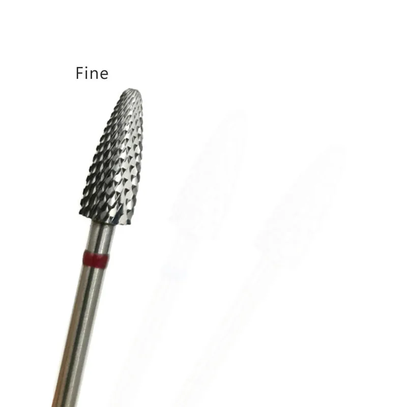 HYTOOS 5mm Flamme Bit 3/32 Hartmetall Nagel Bohrer Bits Maniküre Grat Entfernen Gel Elektrische Fräser Zubehör