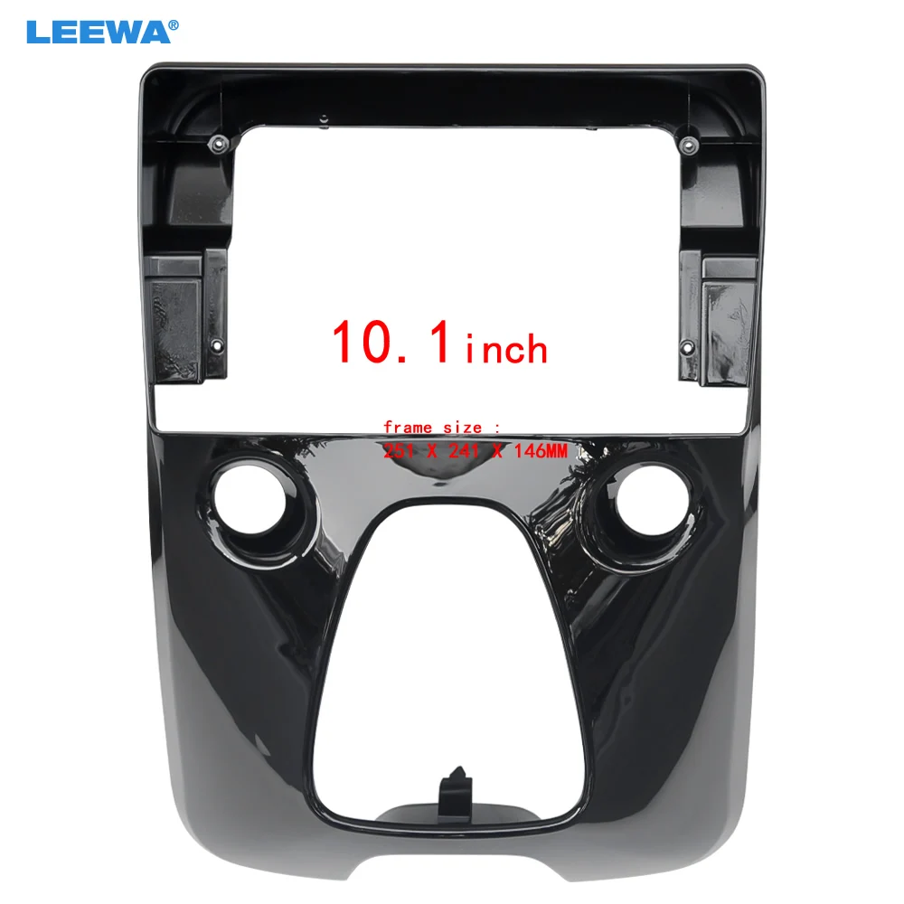 LEEWA Car Audio 10,1 Zoll Big Screen Head Unit Dash Fascia Panel Rahmen Kit Adapter für Peugeot 108 Toyota Aygo (14–21) Dash Rahmen