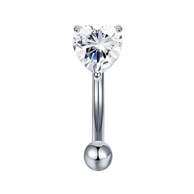Curved Barbell Eyebrow Piercing Earring, Tragus Stud