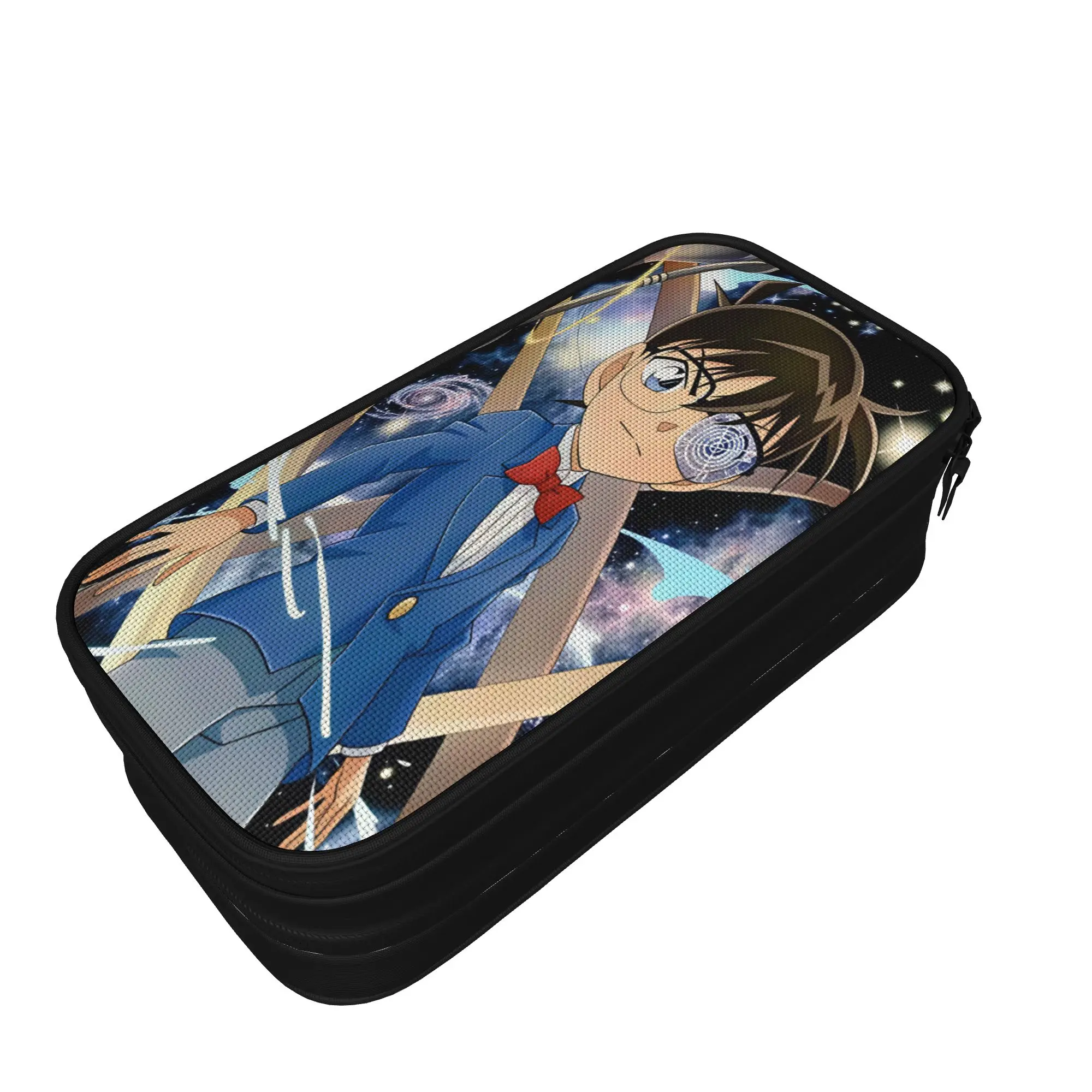 Cool Pencil Case Detectives Conans Pencil Box  School Pencil Cases Students Canvas Graphic School Supplies