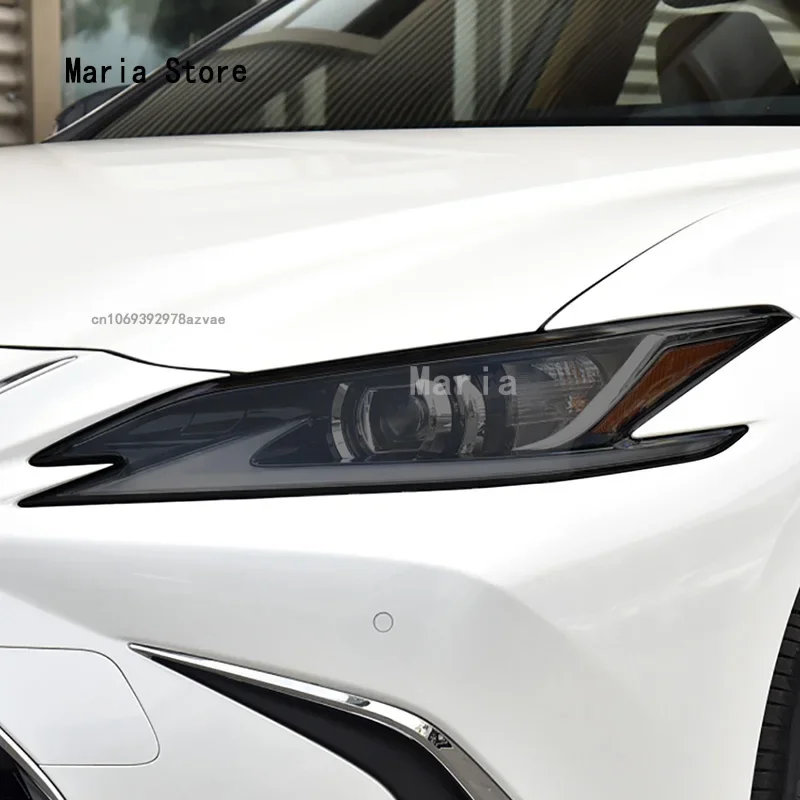 For  Lexus ES 300 350 2018-2023 Car Headlight Protective Film Headlamp Restoration Transparent Black TPU Sticker Accessories