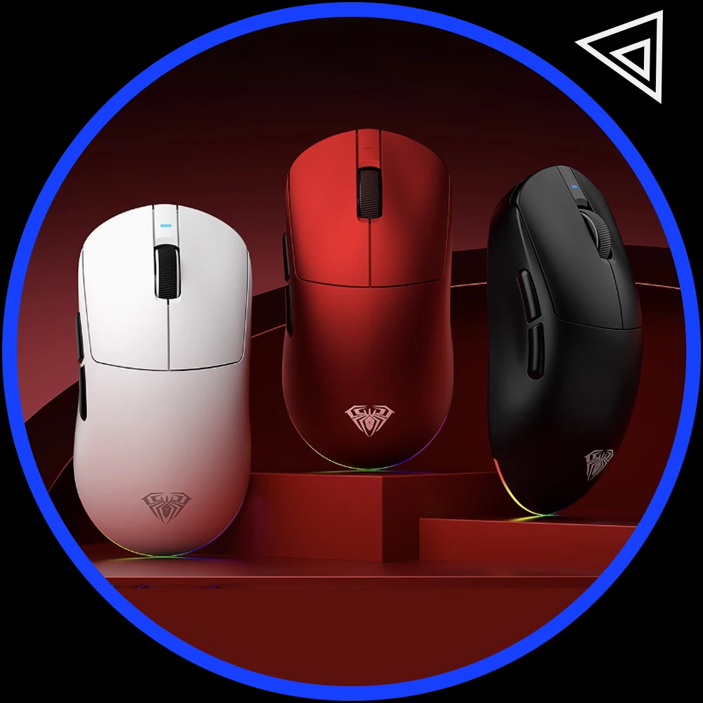 

Мышь AULA V9/V9 + Paw3950, трехрежимная беспроводная мышь Paw3395, 8000 Гц, игровая мышь для киберспорта, легкая мышь, аксессуары для ПК для FPS Gamer