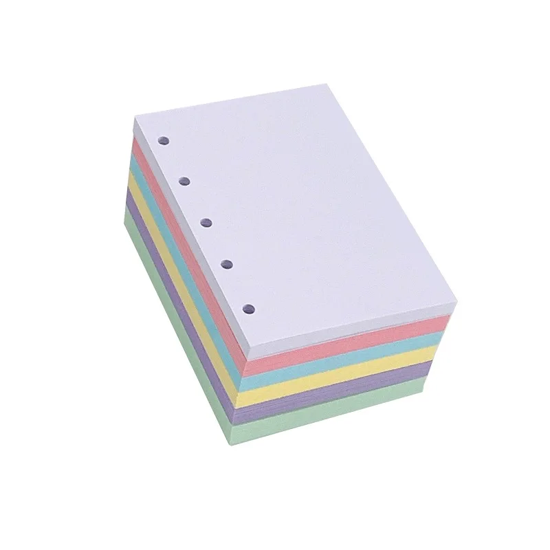 M5 5Holes 50 Sheets Colorful Loose Leaf Notebook Refill Spiral Binder Inner Page Weekly Monthly To Do Inside Paper Stationery