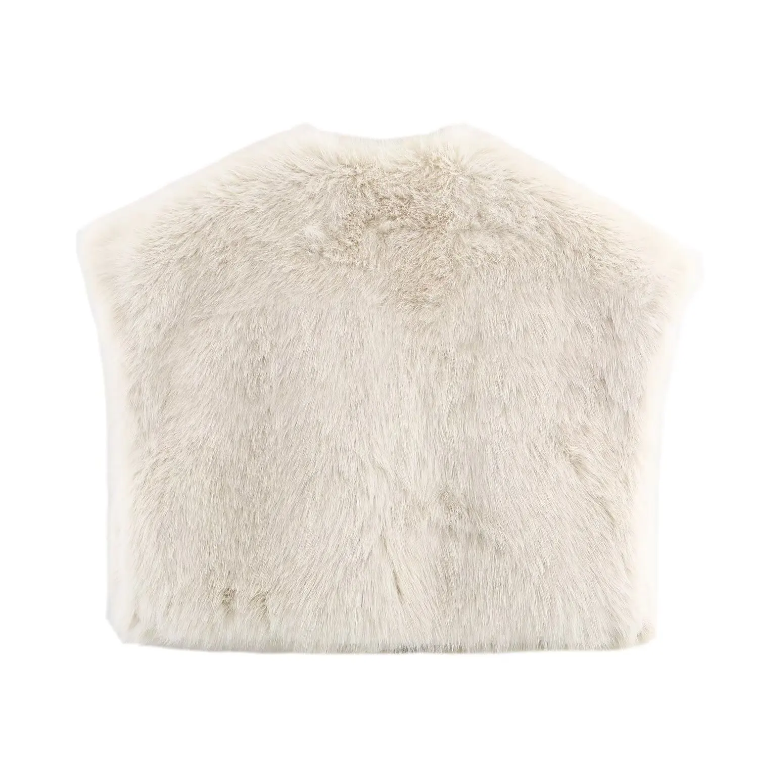 DiYiG DONNA 2025 Autunno New Fashion Breve effetto pelliccia sintetica Gilet All-match Scollo a V Gilet senza maniche Capispalla Mujer