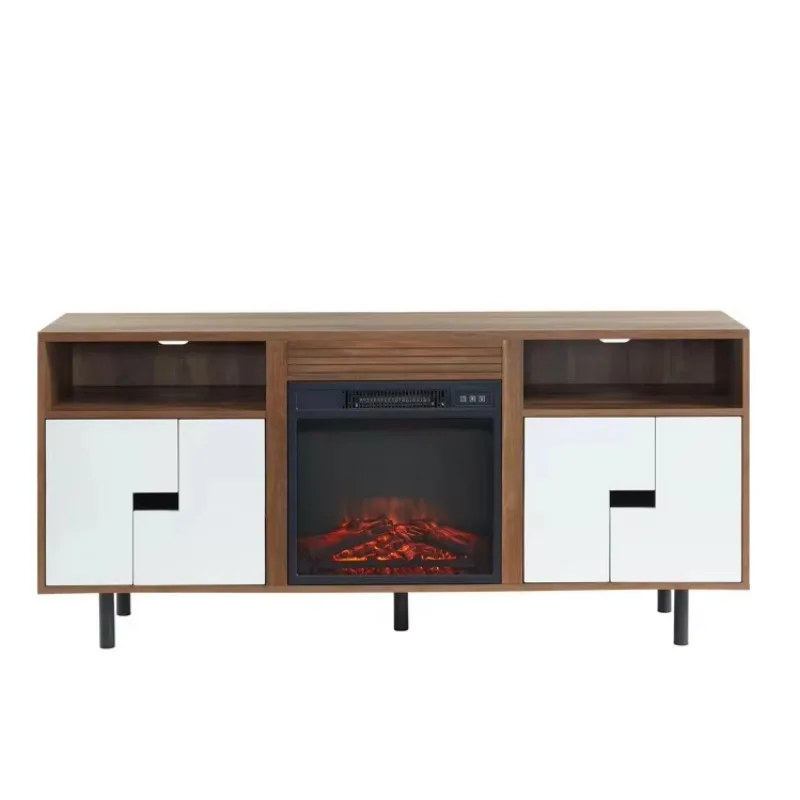 الجملة الحديثة تصميم خزانة أثاث غرفة المعيشة الجدول حامل تلفزيون مع الموقد #4