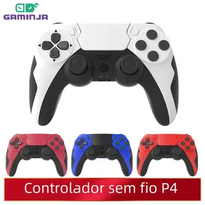 GAMINJA-وحدة تحكم لاسلكية مع بلوتوث ، اهتزاز مزدوج ، لوحة تحكم 6 محاور ، لوحة لمس ، ميكروفون ، منفذ سماعة رأس ، PS4 ، PS3 ، كمبيوتر شخصي أفضل 8 وحدات تحكم PS4 مبيعا مع مجاذيف - رقم 3