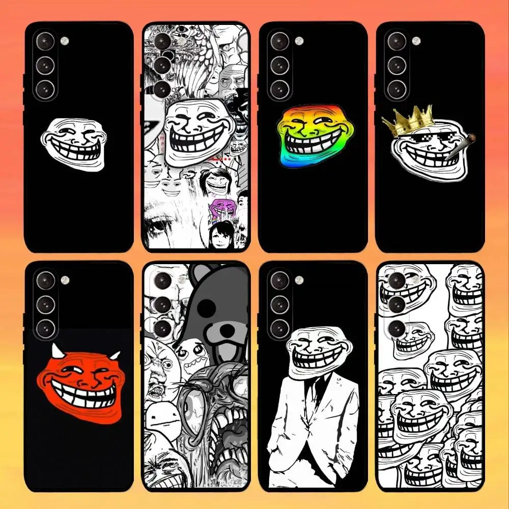

Emoticons T-Trollface Phone Case For Samsung Galaxy A73,A21s,A22,A31,A52,A53,A71,A41Soft Black Shell