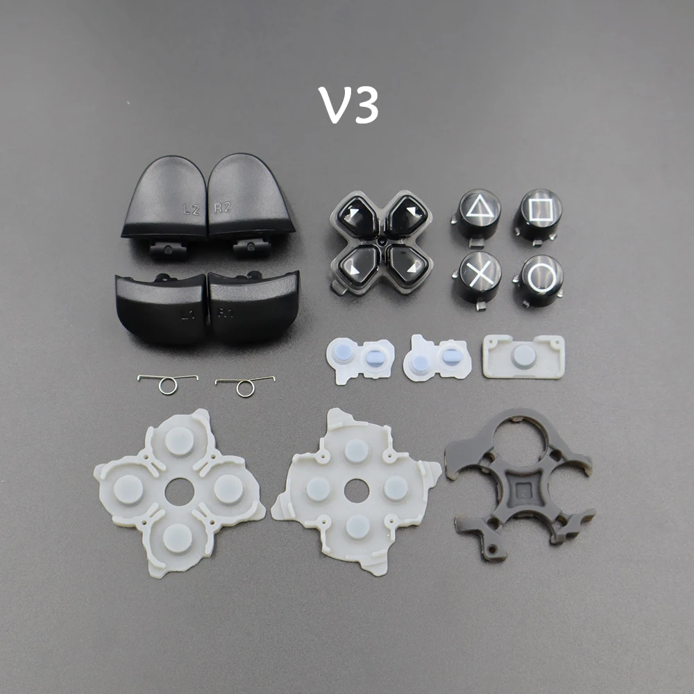 1 مجموعة ل PS5 V1 V2 V3 L1 R1 L2 R2 الزناد أزرار + منصات مطاطية موصل غمبد إصلاح جزء زر ومفتاح الزناد #4