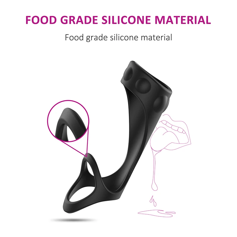 سيليكون القضيب الدائري للرجال تأخير القذف السائل المنوي قفل حلقة مرونة عالية الوقت دائم خاتم الديك ألعاب جنسية للمهبل