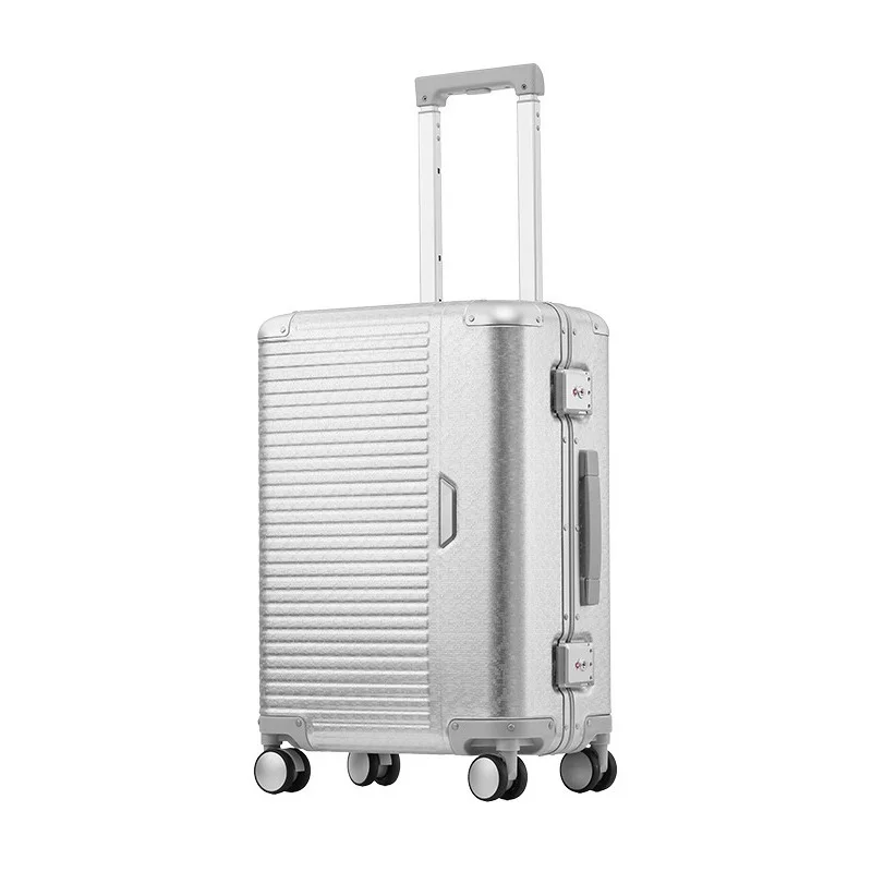 

Popular high-end metal box aluminum magnesium alloy rod box hinomoto universal wheel aluminum alloy rod box 26 inch luggage