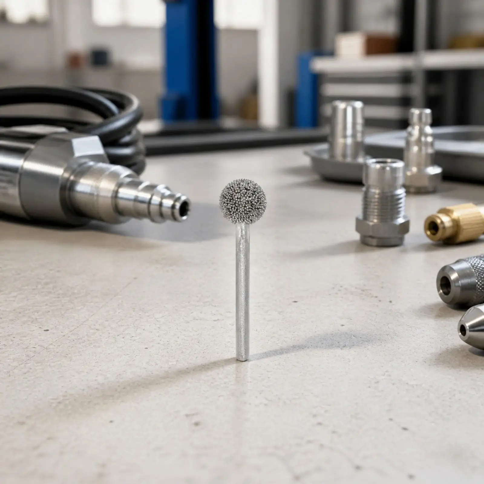 rotary-tool-grinding-head-for-tire-repair-aluminum-oxide-polishing-stone-fine-grit-shaping-smoothing-vulcanized-rubber