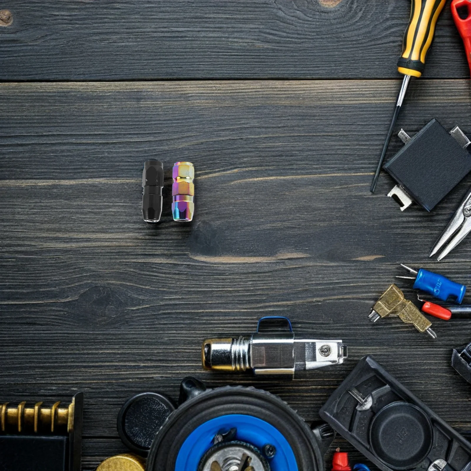 Bico de graxa de boca plana, 2 peças, à prova de vazamento, acoplador de metal, substituição para ferramentas automotivas, acessórios hidráulicos, pontas de mangueira, motor