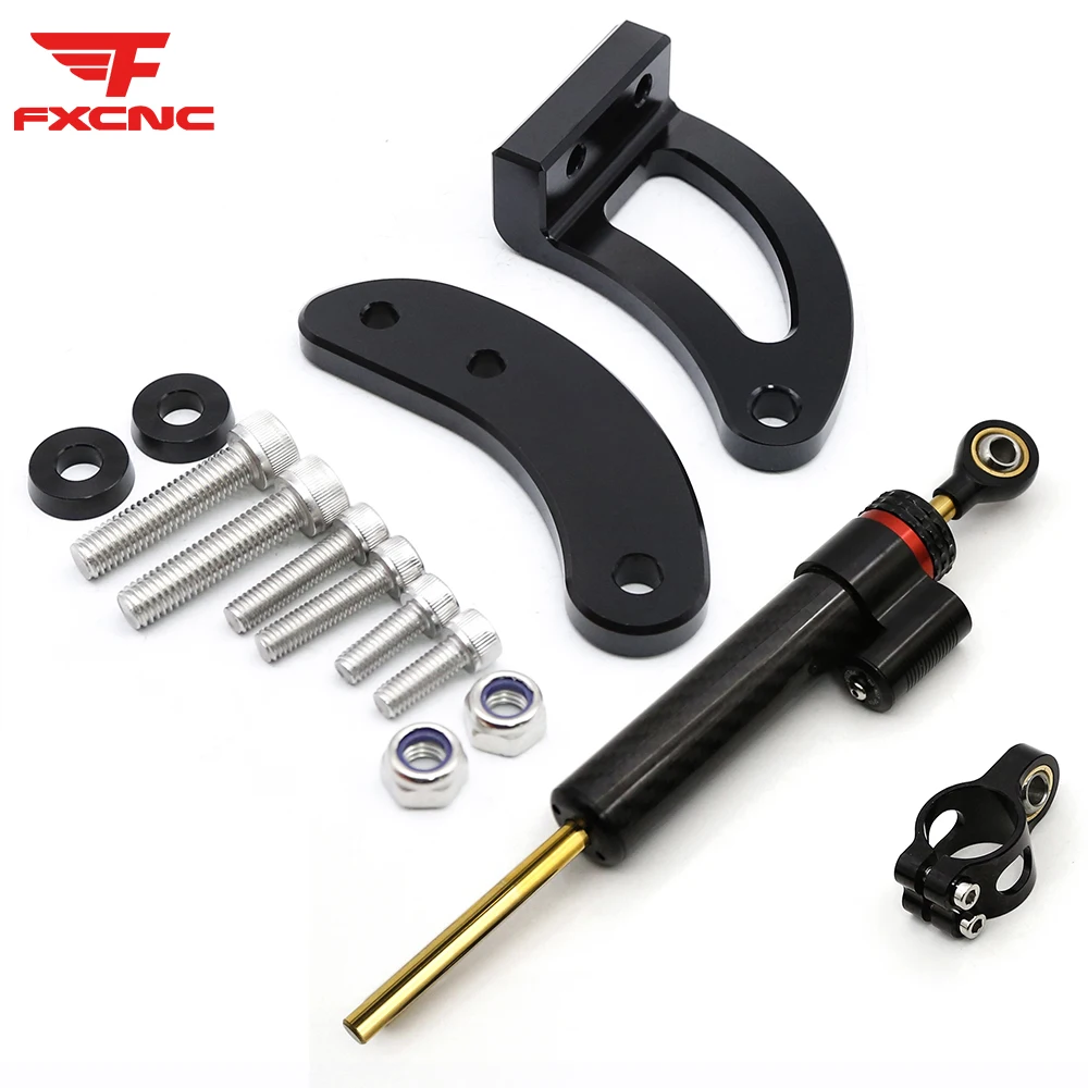 For Kaabo Mantis King GT Electric Scooter Steering Damper Bracket Mounting CNC Stabilizer Steering Damper Support Kit