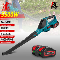 5500W Brushless Electric Air Blower 46000RPM Cordless Efficient Leaf Snow Dust Blowing Powerful Tool For Makita 18V Battery Pin