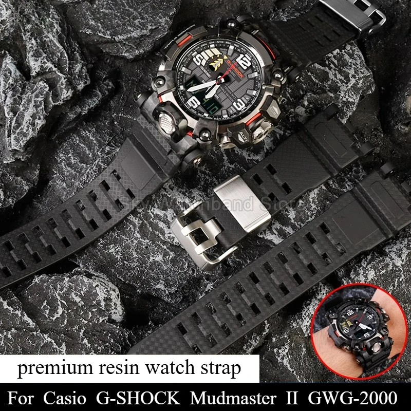 Exquisite Resin Watch Strap Men's and Women's Watch Accessories for Casio G-SHOCK Mudmaster II GWG-2000 GWG-2040 Resin Band