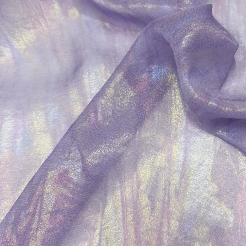 Zeemeermin paarse chiffon stof - Is Sewing A Textile Craft recensie en prijs