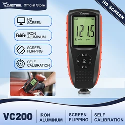 VDIAGTOOL VC200 Coating Thickness Tester Backlight Car Paint Thickness Gauge Calibration Function Thickness Meter Rotated Screen