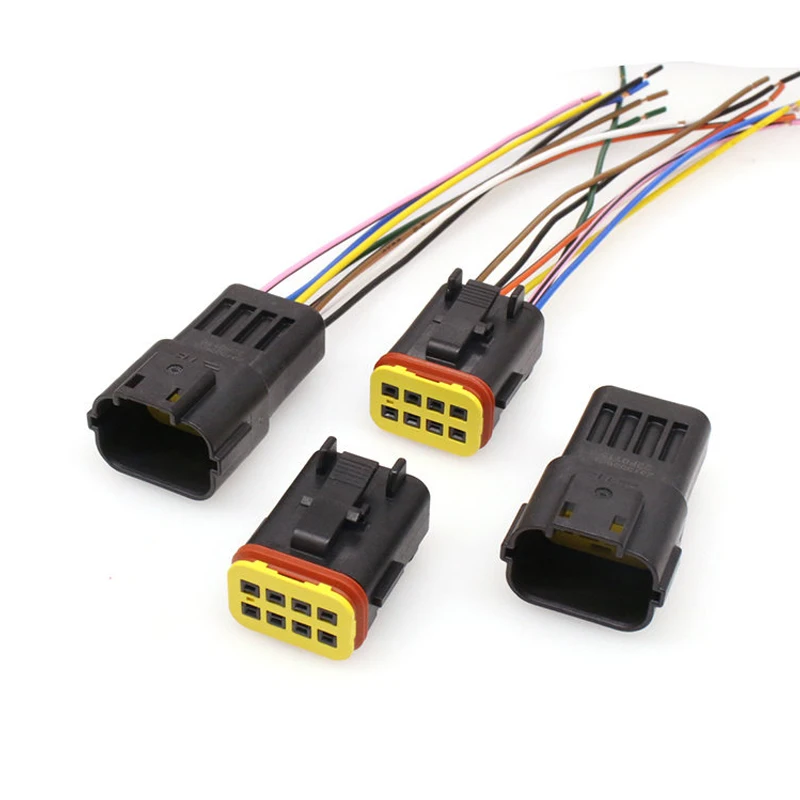 8Pin 2375556-1/2375555 Automotive Waterproof Electrical Connector Male Female Plug Socket with Terminals Wire Harness Superseal