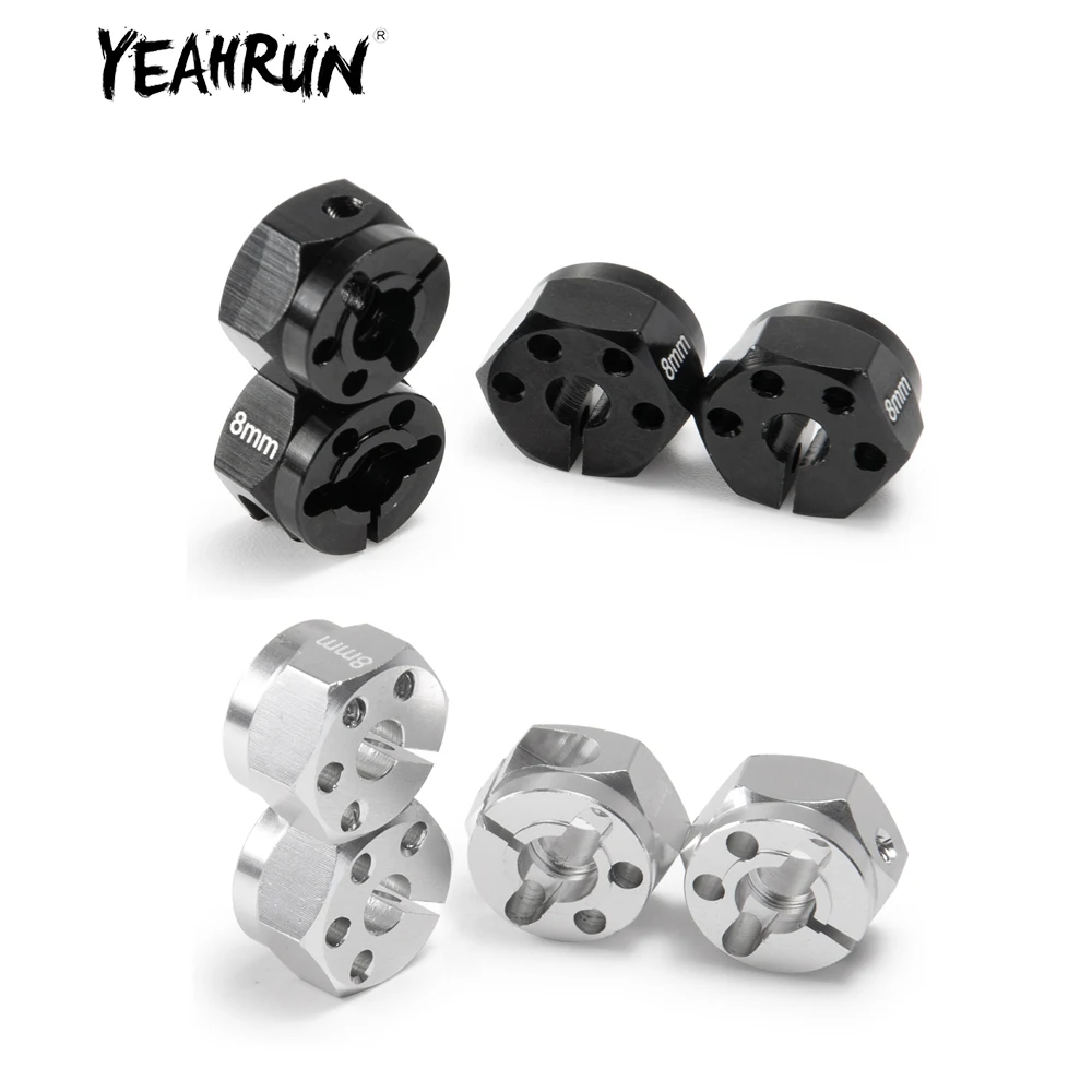 

YEAHRUN Aluminum 12mm Hex Wheel Hub Drive Adapter 8/12mm Extension Combiner Coupler For 1/10 RC Crawler Car Axial SCX10 D90