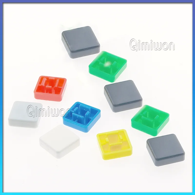 50pcs long Feet Square  Button Cap Match 12*12*7.3  A14 Tactile Push Button Caps Kits Micro Tact