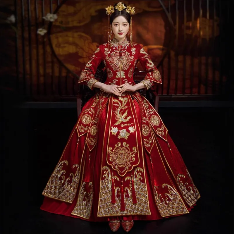 

New Chinese-style couple sets large-sized elegant and form-fitting clothing