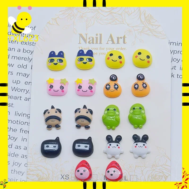 

Cute Mini Tamagotchi Gogo Resin Nail Art Charms 20Pcs Flatback Acrylic DIY Craft Decoration