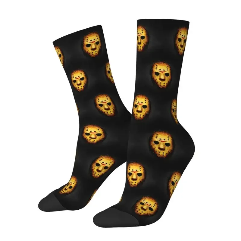 Horror Movie Character Murderers Dress Socks Men's Women's Warm Fashion Halloween Film Crew Socks