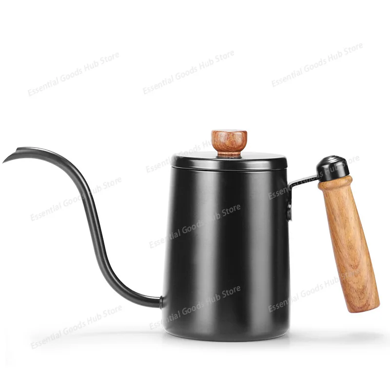 New Coffee Pot, Solid Wood & 304 Stainless Steel Coffee Pour Over Kettle, Drip Type Pour Over Coffee Kettle, 600ML
