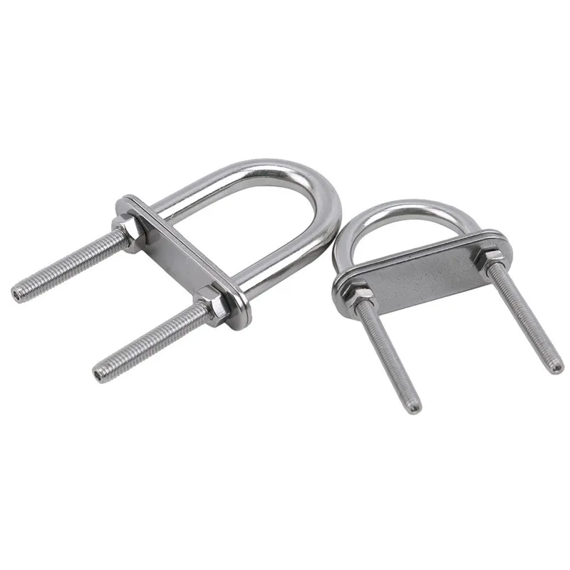 U Bolt M5 M6 Stainless Steel Fillet U-clip With Baffle Nut Combination U-shaped Buckle Bolt U-shaped Screw U Pipe Clamp