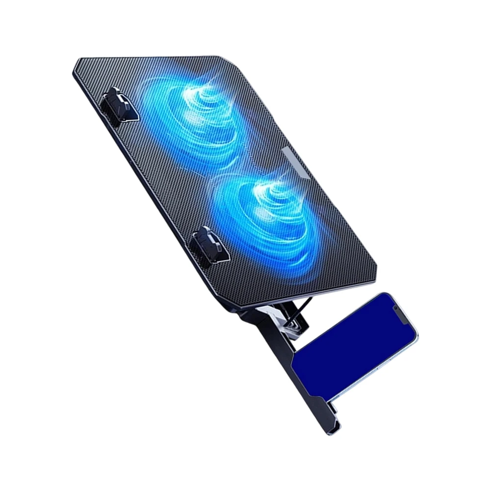 Laptop Cooling Stand Featuring Dual Adjustable-Speed Fans for Efficient Quiet Cooling on Laptops Up to 17 Inches