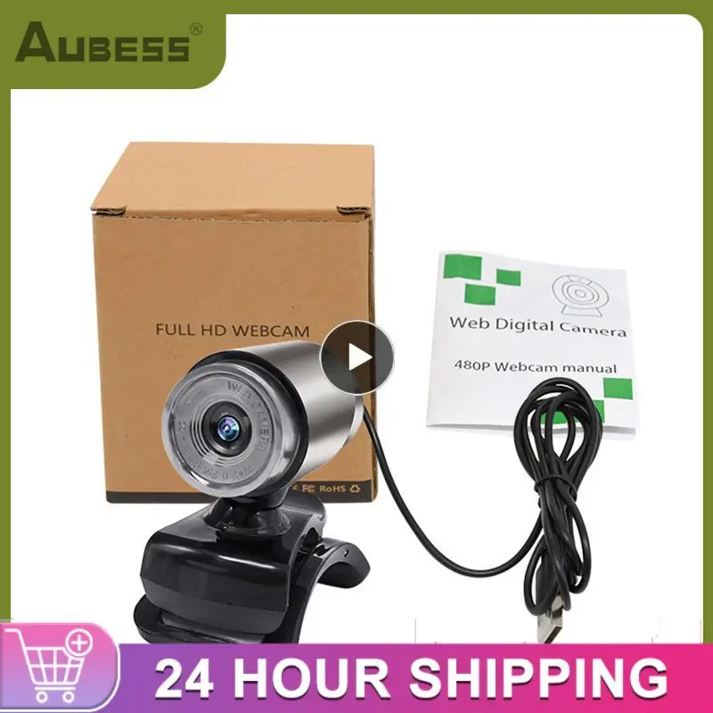 Web Camera Mini Universal Portable Built-in Microphone For Video Calling Conference Work Live Computer Camera 1080p Usb Black