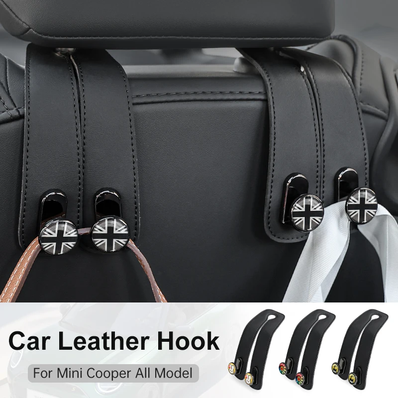 

Universal Car Headrest Hook Rear Seat Hanging Dual Hook Front Passenger Glove Box Storage Hook Large Load Bearing Alloy Hook