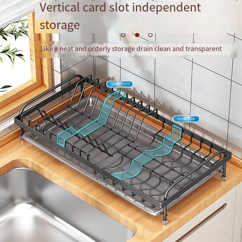 Stojak na naczynia do szafki, wielofunkcyjny ociekacz na naczynia, pojemnik na pałeczki, organizer do przechowywania, wysuwana tacka na miski, ociekacz, organizacja gospodarstwa domowego