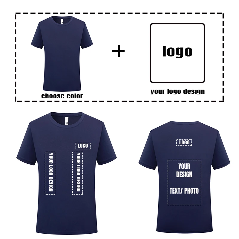 جودة عالية التخصيص التصميم الخاص بك شعار العلامة التجارية طباعة تي شيرت القطن الناعم أزياء للجنسين أعلى المحملة DIY الملابس فريق الملابس