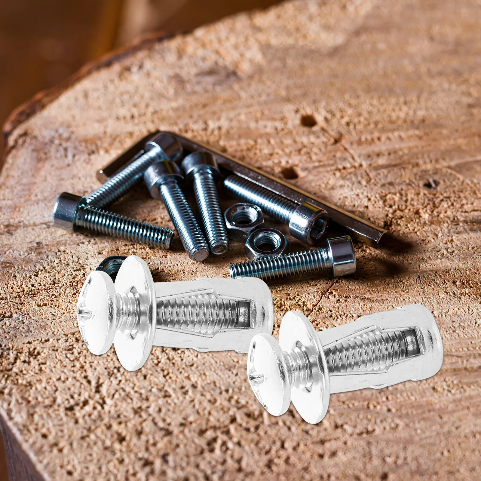 

20 set Hollow Door Anchor Expansion Fixing Screw Wall Tool Hollow Wall Threaded Insert Bolt Fastener Petal Nut Spline Lug Nut