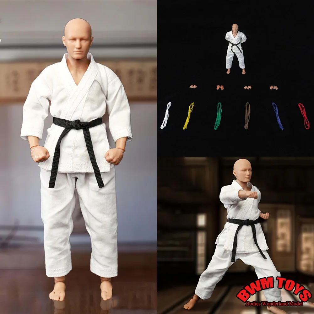 In Stock Original DID SF80001 1/12 Male Soldier Bald Image Karate Player  6'' Full Set Action Figure Toys For Fans Collection