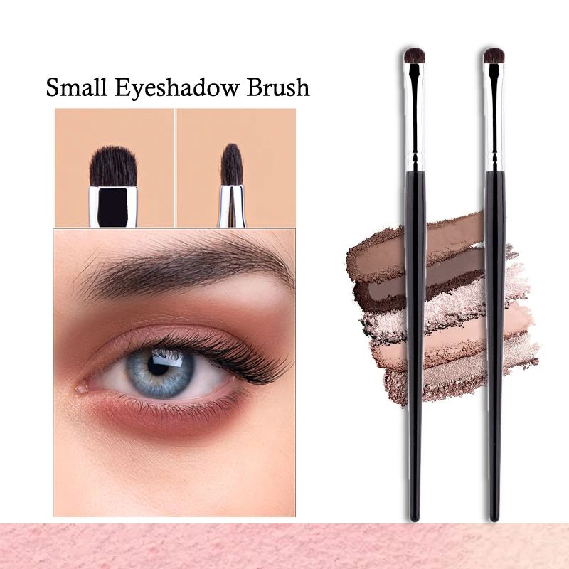 Natural Goat Hair Eyeshadow Brush Medium Round Smudge Blending Cream to Powder Professional Makeup Brushes K11