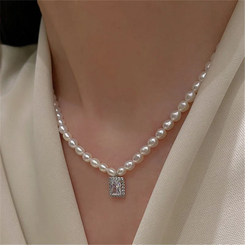 Super Beautiful Natural Pearl Double Necklace Luxury Pearl Pendant 2024 Fashion Women's Necklace Party Gift Jewelry Accessories