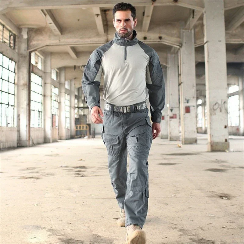 

New Jacket Man Training Hunting Tactical Sets Cargo Pants Uniform Waterproof Camouflage Tactical Hunting Hiking Uniform