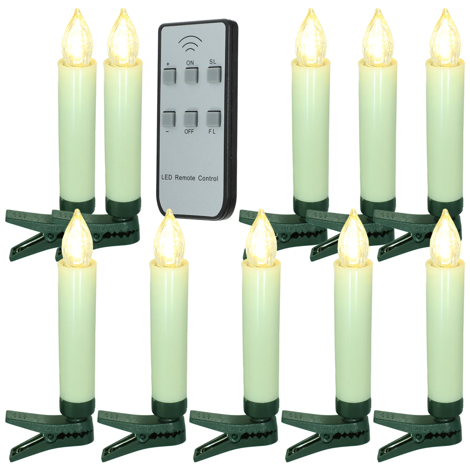 Holiday Electronics LED Lamp with Remote Control Clip-on Simulation Night Tea Lights Candles