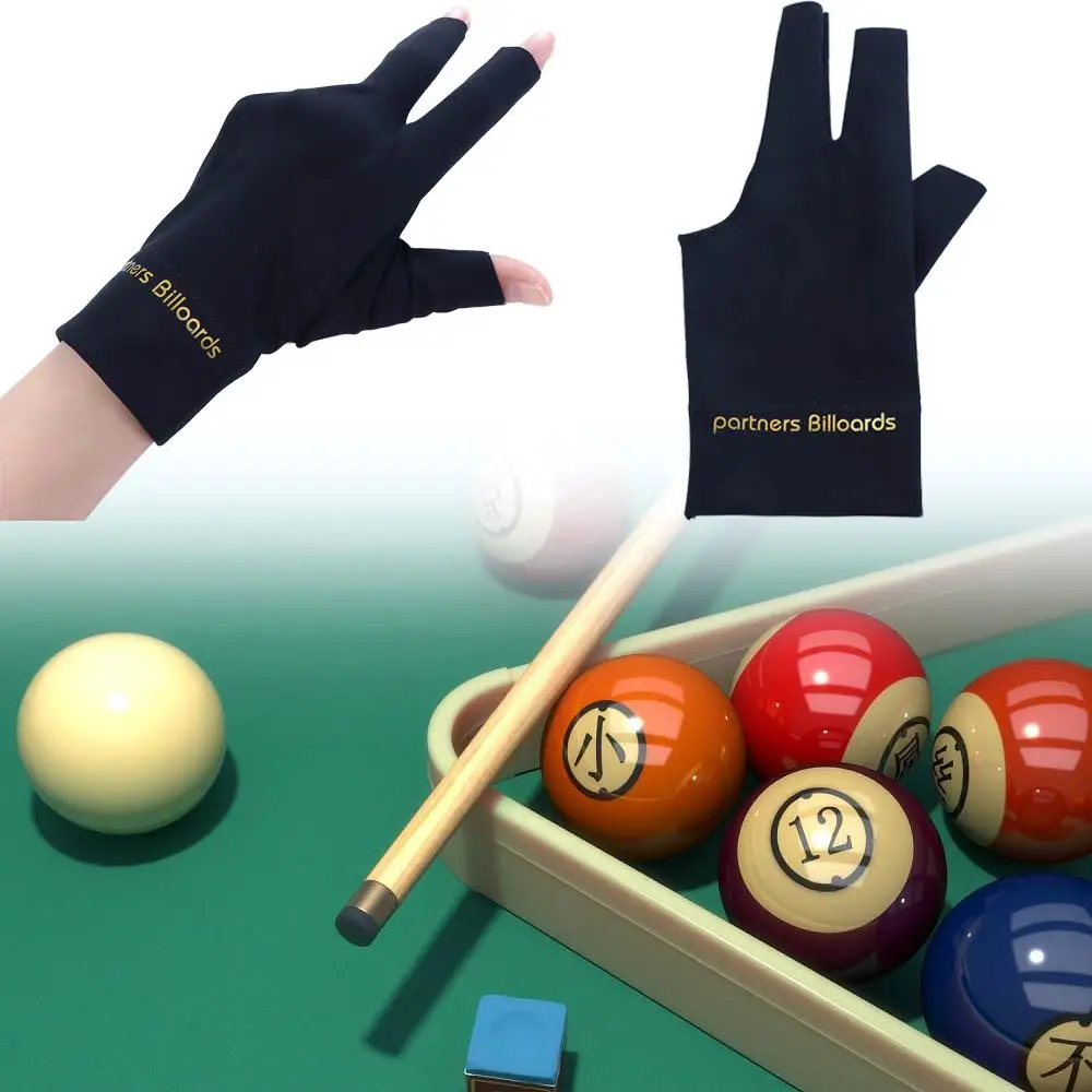 Glove Billiards Accessories Non Slip Left Hand Billiards Gloves three-fingered Glove Billiard Cue Gloves Separate-finger Glove