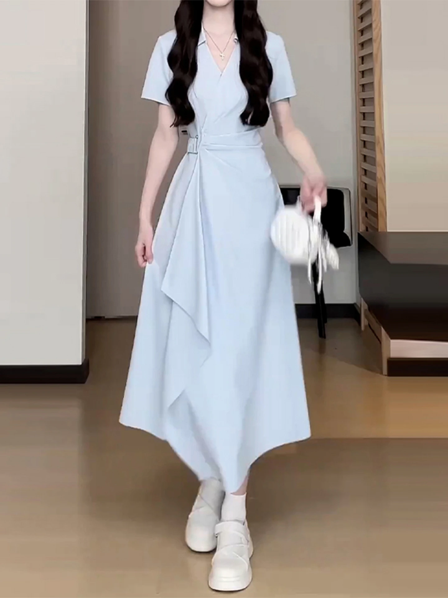 

Новинка: Женская летняя юбка Dr Beach Vaion с высокой талией, А-силуэт, из полиэстера, с V-образным вырезом, короткий рукав, в нежном стиле