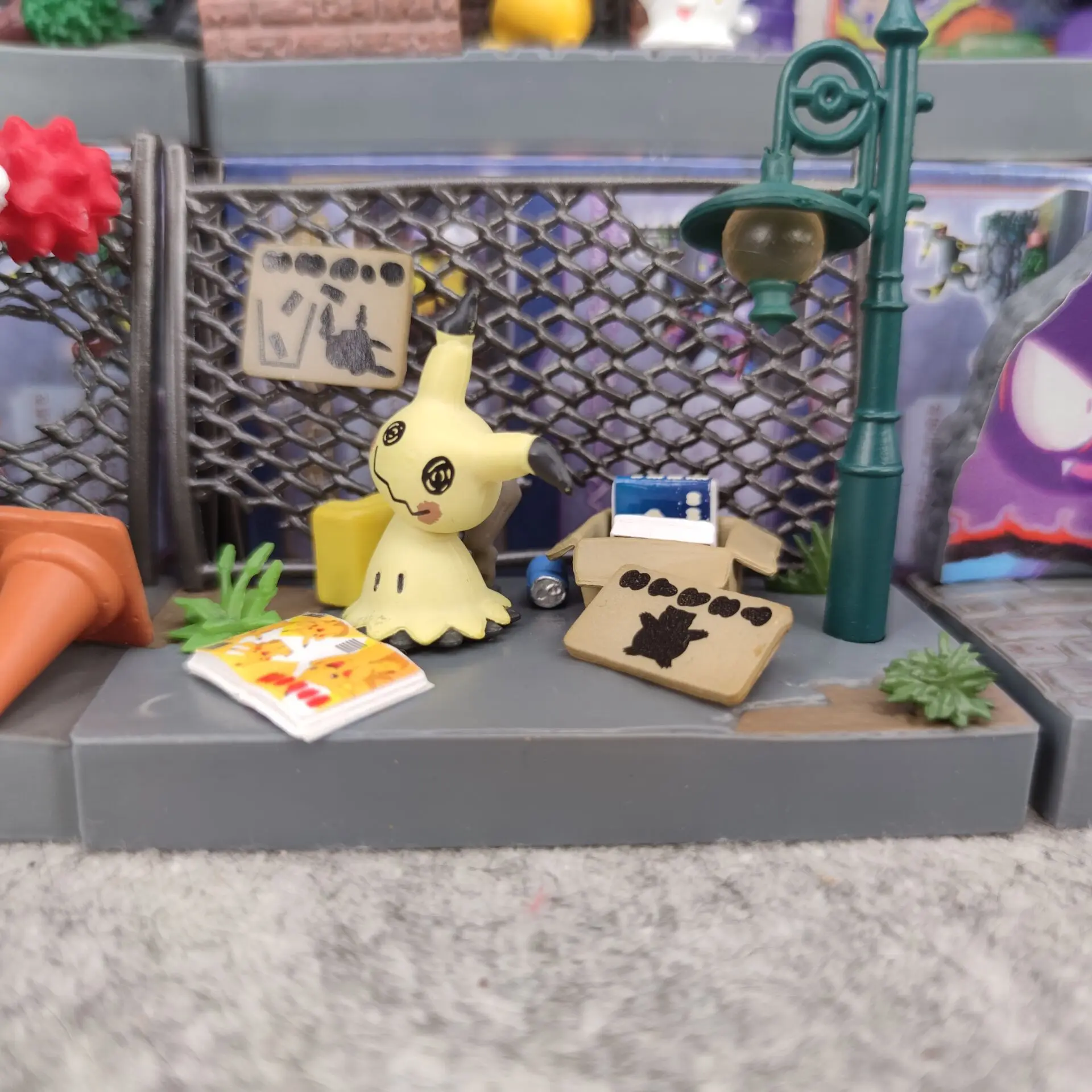 Jeu tendance ~ monstres et elfes de ville sombre, ornements de paysage miniatures de bureau, 6/ensemble, boîte aveugle attrape-bébé