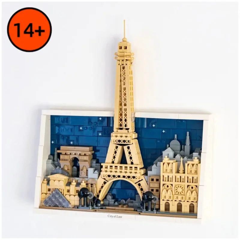 Ensemble de briques de construction créatives Paris, la ville romantique, 958 pièces, MOC-21064, en STOCK, modèle de décoration pour la maison, cadeaux pour fête d'anniversaire