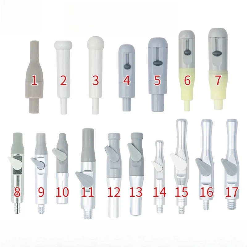 Dental Strong Suction Weak Suction Head Handle Switch  Silicon Aluminum Alloy Plastic Head Can Be Sterilized
