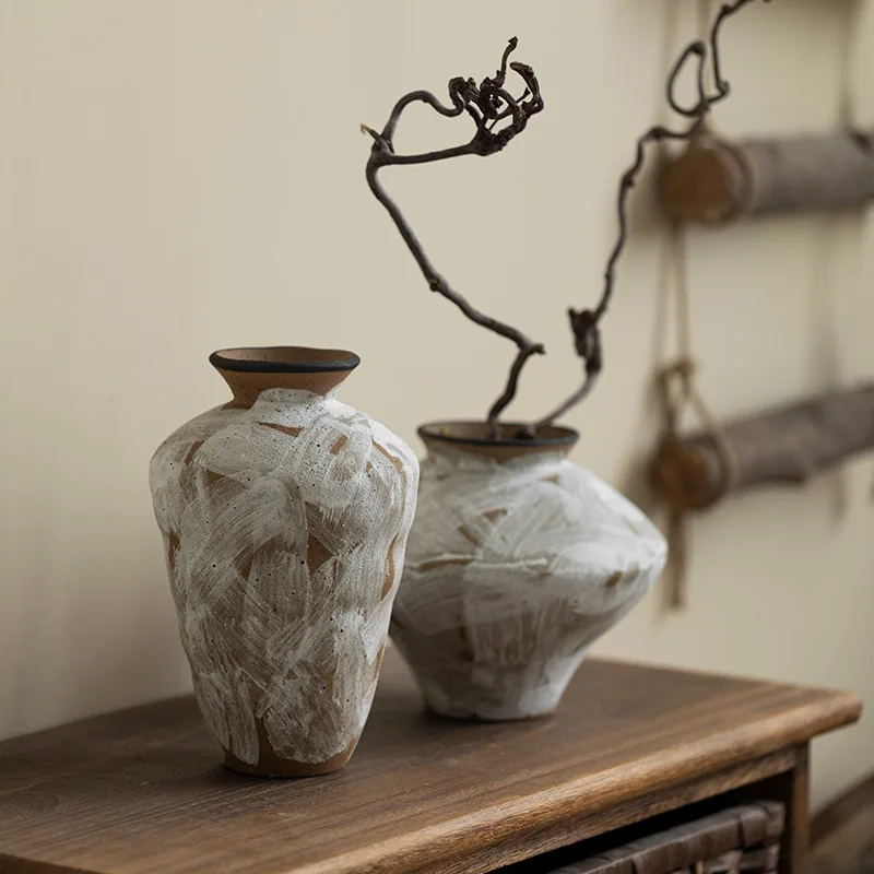 

Home Decor Retro Art Wabi Sabi Style Handmade Ceramic Hydroponic Vase Hotel Decoration