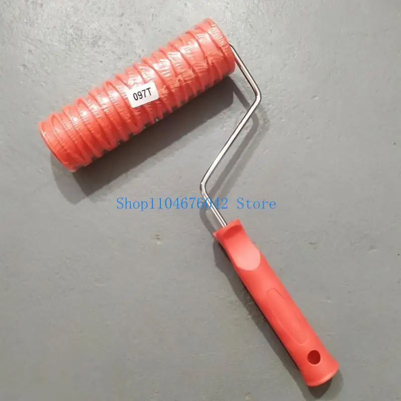 652F 7-in Paint Roller Embossed Texture Knurling Painting Roller for Wall Decorations