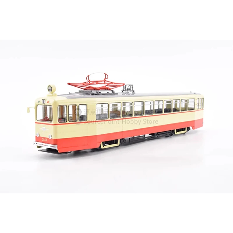 

1:43 Scale Diecast Alloy Russian LM-49 Tram Bus Toys Cars Model SSM4075 Nostalgia Classics Adult Souvenir Gifts Static Display