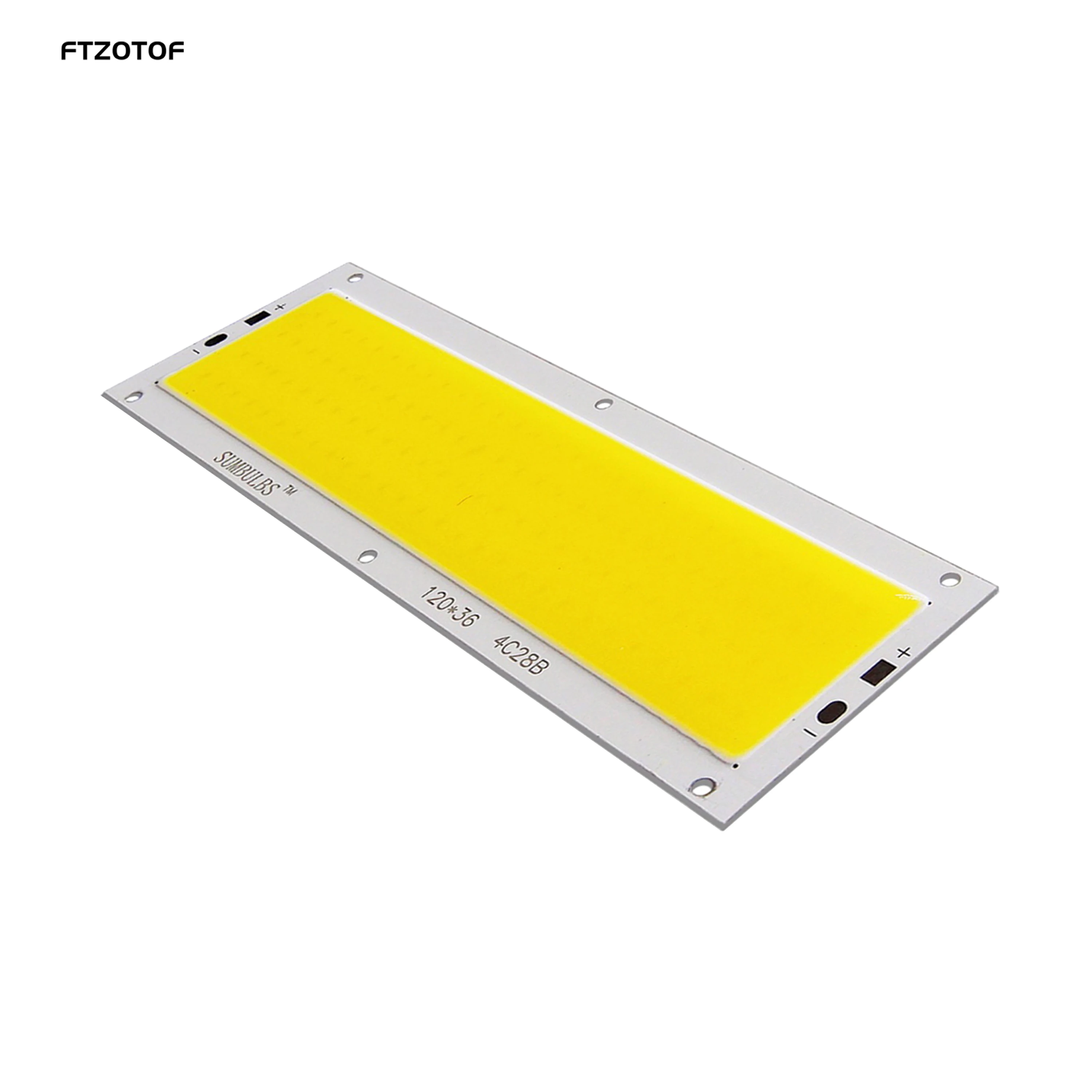 FTZOTOF-tira de luz LED COB para lámparas de interior, módulo de diodo emisor para bombillas de bricolaje, 120x36mm, cc 12V 12W, 5 colores